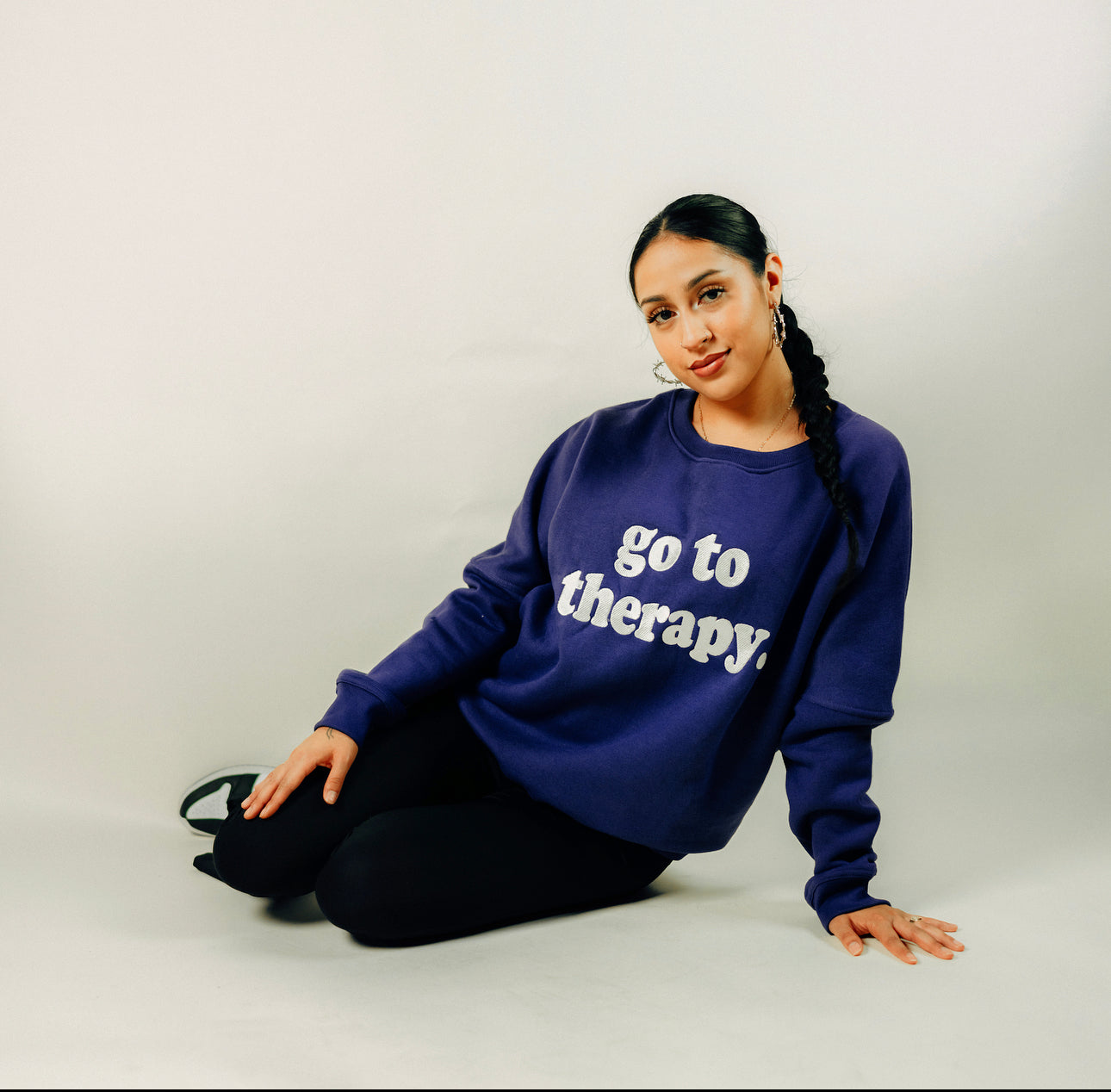 Go To Therapy Purple Sweatshirt